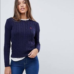 Ralph Lauren Navy Cable Knit Sweater